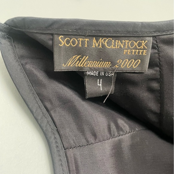 Vintage Scott McClintock Y2K Full Black Taffeta Goth Victorian Glam Maxi Skirt - Picture 10 of 14